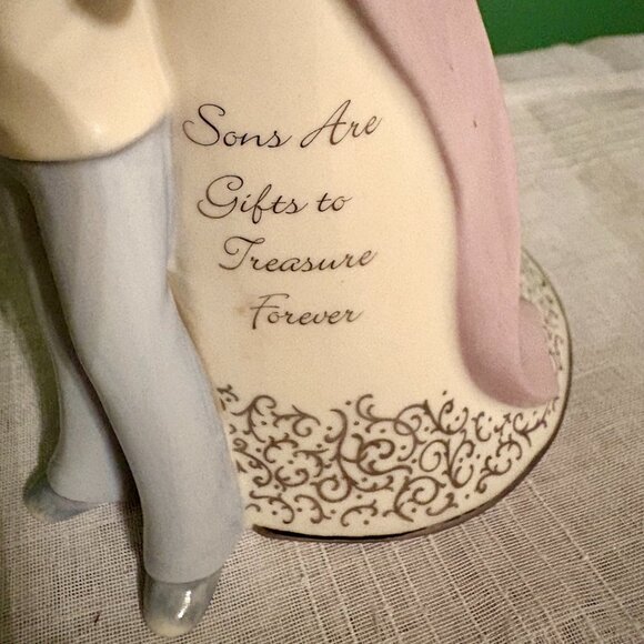 Vtg 2004 Bradford Edition Sons Are Gifts to Treasure Forever Music Box Figurine - Picture 3 of 7
